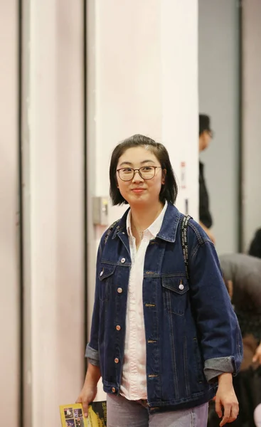 Een Student Bezoekt China Education Expo 2017 Cee 2017 China — Stockfoto
