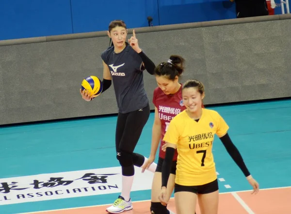 Zuid Koreaanse Volleybal Speler Kim Yeon Desiree Back Van Shanghai — Stockfoto