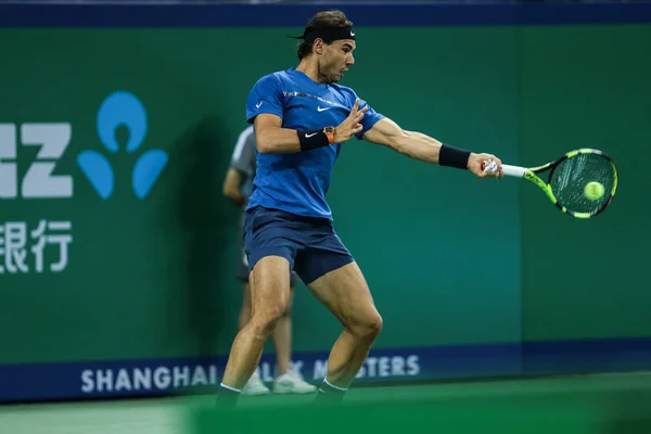 Rafael Nadal Espanha Retorna Marin Cilic Croácia Sua Semifinal Simples — Fotografia de Stock