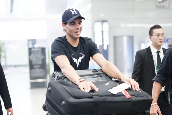 Spaans Tennisster Rafael Nadal Arriveert Bij Shanghai Hongqiao International Airport — Stockfoto