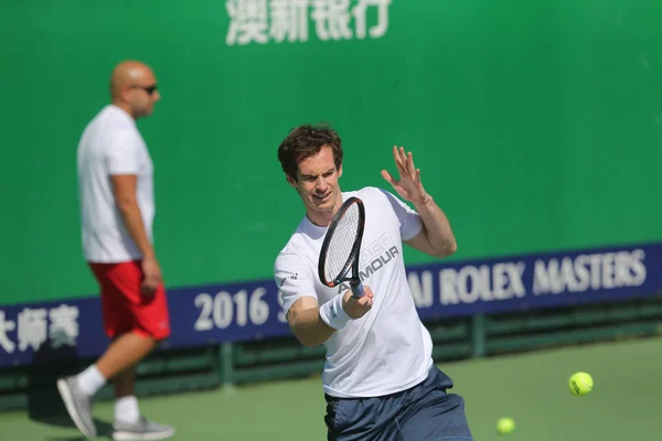 Andy Murray Britanya Nın Bir Eğitim Oturumu Şanghay Çin 2016 — Stok fotoğraf
