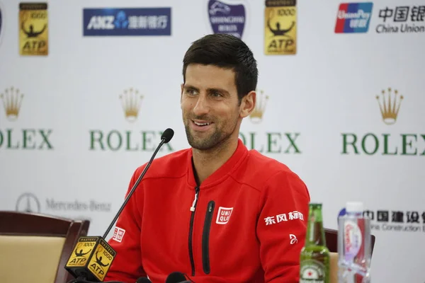 Sırp Tenis Yıldızı Novak Djokovic Shanghai Rolex Masters 2016 Tenis — Stok fotoğraf