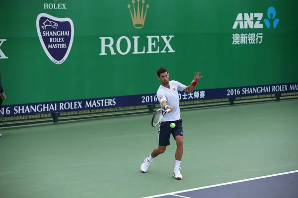 Novak Djokovic Sırbistan Şanghay Çin 2016 Shanghai Rolex Masters Tenis — Stok fotoğraf