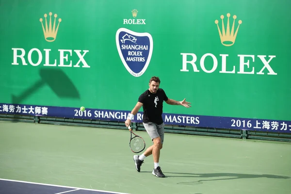 Stanislas Wawrinka Sviçre Nin Şanghay Çin 2016 Shanghai Rolex Masters — Stok fotoğraf