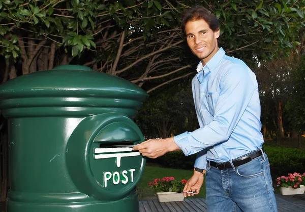 Rafael Nadal Aus Spanien Nimmt Einer Veranstaltung Teil Einen Brief — Stockfoto