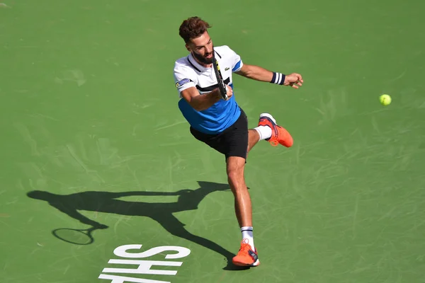 Benoit Paire France Plays Shot Joao Sousa Portugal First Match — Stock Photo, Image