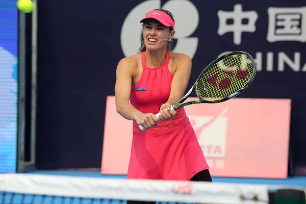 Der Schweizer Tennisstar Martina Hingis Nimmt Einem Coaching Event Während — Stockfoto