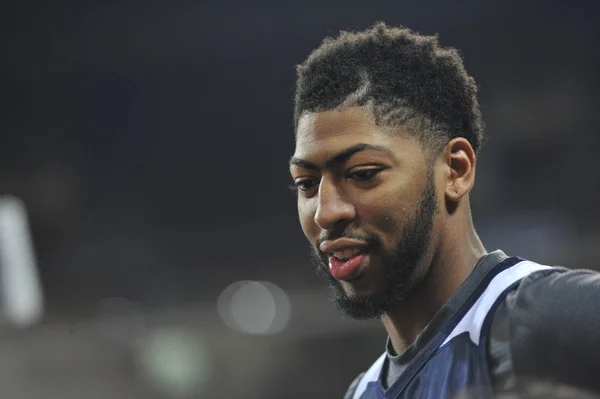 Anthony Davis New Orleans Pelicans Vesz Részt Képzés Ülésén Pekingi — Stock Fotó