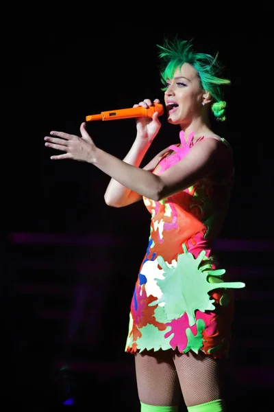 American Singer Katy Perry Performs Guangzhou Concert Her Prismatic World — Stock Photo, Image