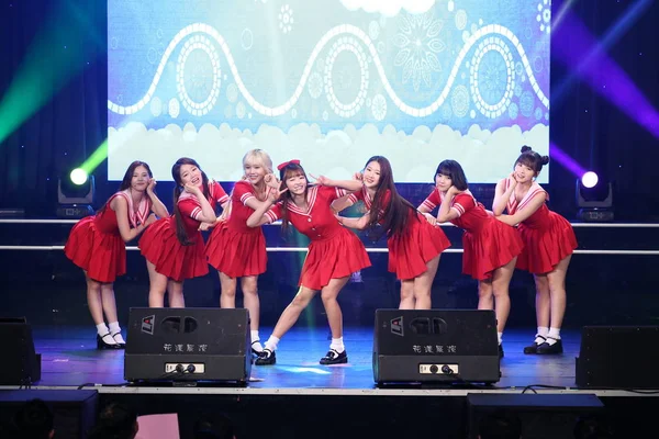 Members South Korean Girl Group Girl Perform Fan Meeting Promote — Stock Photo, Image