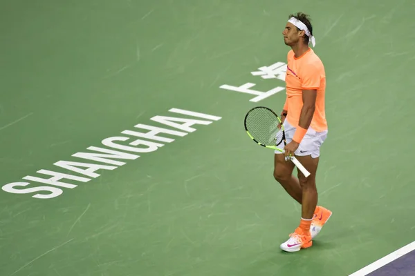 Rafael Nadal Espanha Reage Enquanto Compete Contra Viktor Troicki Sérvia — Fotografia de Stock