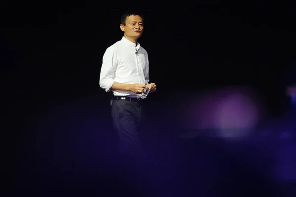 Jack Nebo Yun Předseda Skupiny Alibaba Mluví 2016 Computing Konferenci — Stock fotografie
