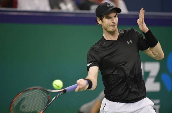 Andy Murray Της Μεγάλης Βρετανίας Χτυπά Ένας Επιστροφής Πυροβολισμός Κατά — Φωτογραφία Αρχείου