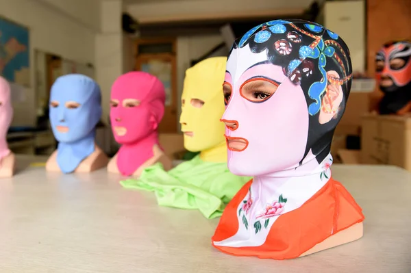 Las Máscaras Facekini Diseñadas Por Diseñador Chino Zhang Shifan Exhiben — Foto de Stock