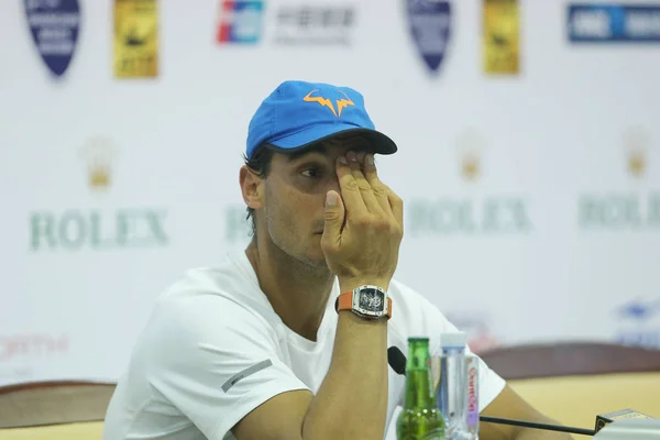 Rafael Nadal Spagna Partecipa Una Conferenza Stampa Dopo Essere Stato — Foto Stock