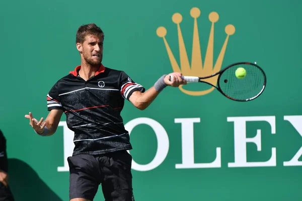 Martin Klizan Słowacji Gra Strzał Steve Johnson Stanów Zjednoczonych Ich — Zdjęcie stockowe