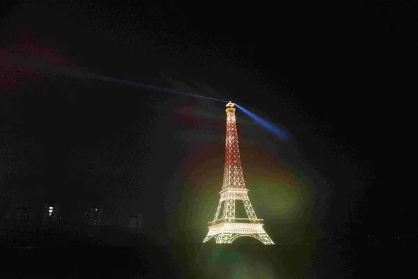 Die Halbgroße Kopie Des Eiffelturms Wird Oktober 2016 Tianducheng Einer — Stockfoto