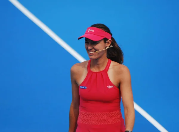 Star Suisse Tennis Martina Hingis Assiste Événement Entraînement Lors Tournoi — Photo