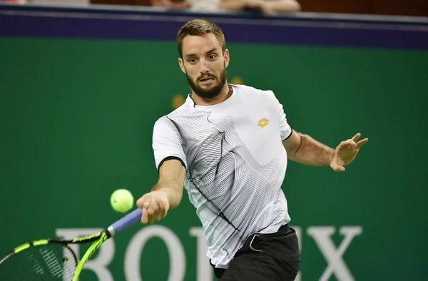 Viktor Troicki Serbia Devuelve Una Oportunidad Rafael Nadal España Partido — Foto de Stock