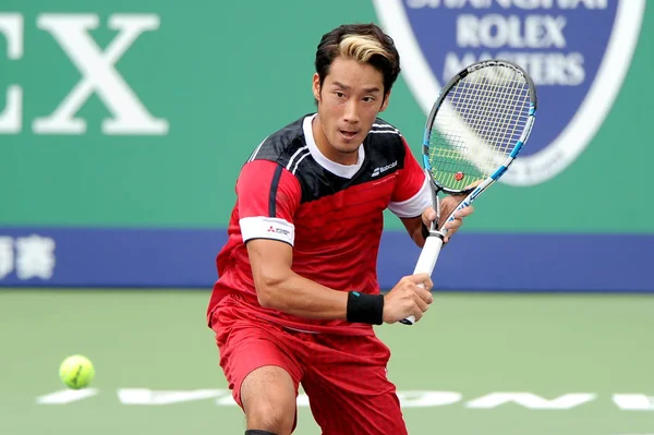 Yuichi Sugita Van Japan Speelt Een Schot Naar Yen Hsun Stockfoto