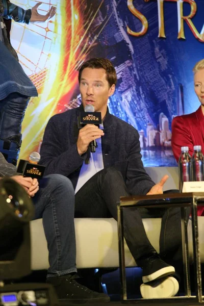 Brits Acteur Benedict Cumberbatch Woont Een Persconferentie Zijn Nieuwe Film — Stockfoto