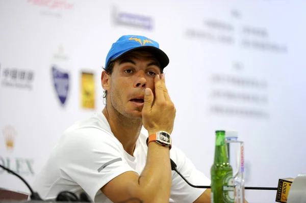 Rafael Nadal Spain Attends Press Conference Defeated Viktor Troicki Serbia — Stock Photo, Image