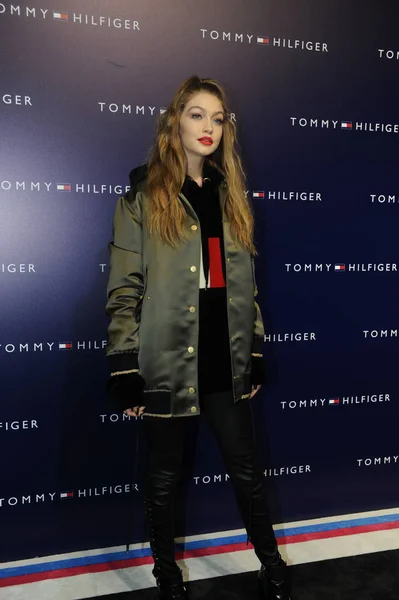 Modelo Americano Gigi Hadid Participa Evento Moda Por Tommy Hilfiger — Fotografia de Stock
