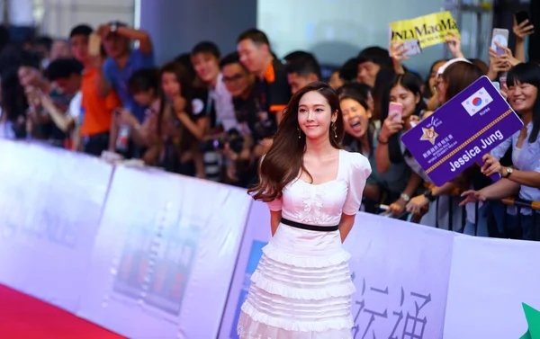 Jihokorejské Zpěvačka Herečka Jessica Jung Tak Yeon Přichází Červeném Koberci — Stock fotografie