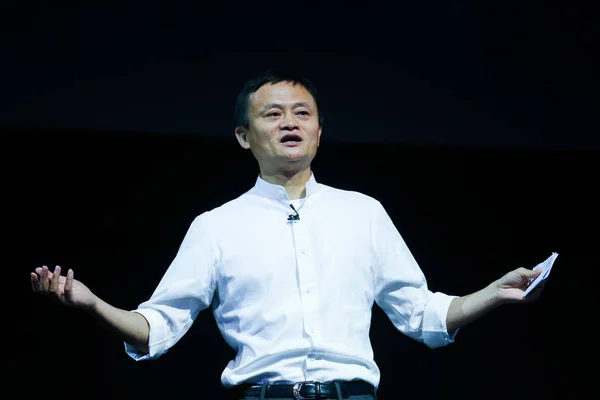 Jack Vagy Yun Alibaba Csoport Elnöke Beszél Konferencián 2016 Ban — Stock Fotó