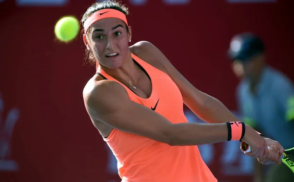 Caroline Garcia Francia Devuelve Una Oportunidad Bethanie Mattek Sands Los — Foto de Stock