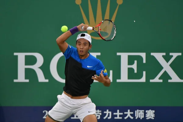 Zhang Chine Retourne Tir Mischa Zverev Allemagne Dans Son Premier — Photo