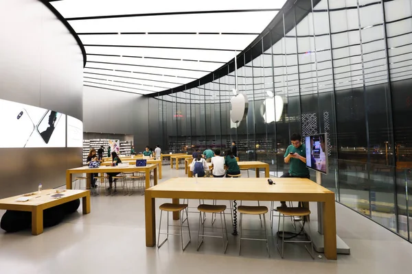 Boutique Clients Dans Apple Store Nanjing Province Jiangsu Dans Est — Photo