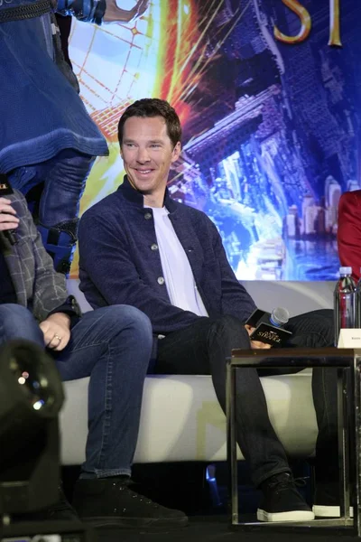 Ator Inglês Benedict Cumberbatch Participa Uma Conferência Imprensa Para Promover — Fotografia de Stock