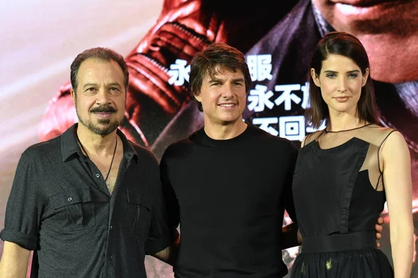 Left American Director Edward Zwick Actor Tom Cruise Canadian Actress — Zdjęcie stockowe
