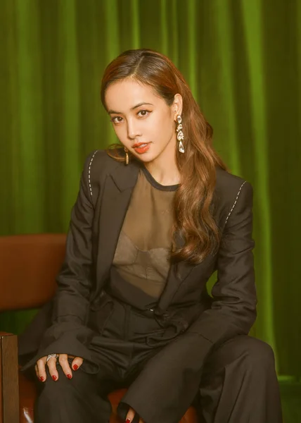 Cântăreața Taiwaneză Jolin Tsai Pozează Pentru Fotografii Portret Timpul Unui — Fotografie, imagine de stoc