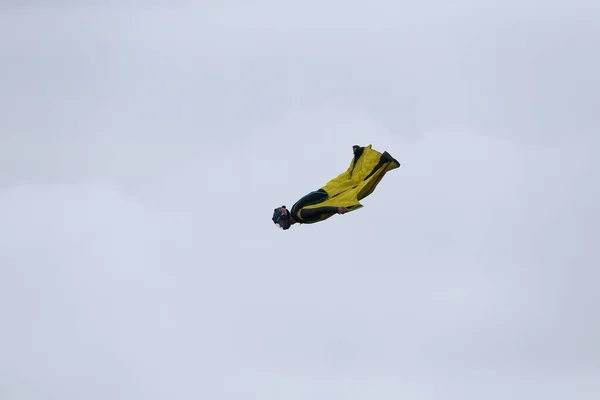 Wingsuit Flier Rex Pemberton Australia Competes Qualification World Wingsuit League Stock Image