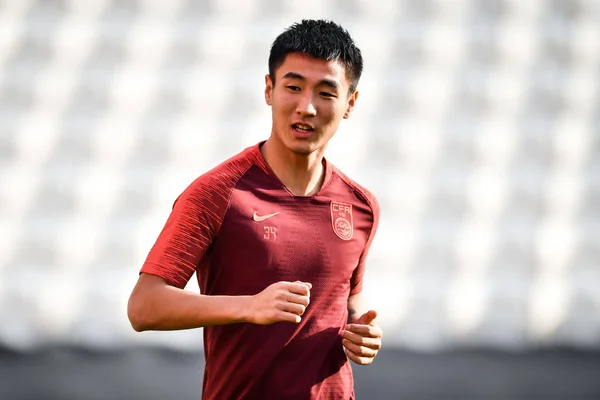 Wei Shihao Dari Tim Nasional Sepak Bola Pria Tiongkok Mengambil — Stok Foto
