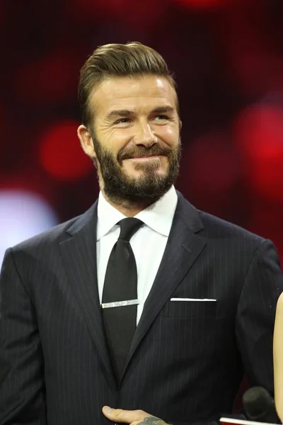 Englischer Fußballstar David Beckham Besucht Eine Gala Für Das Globale — Stockfoto