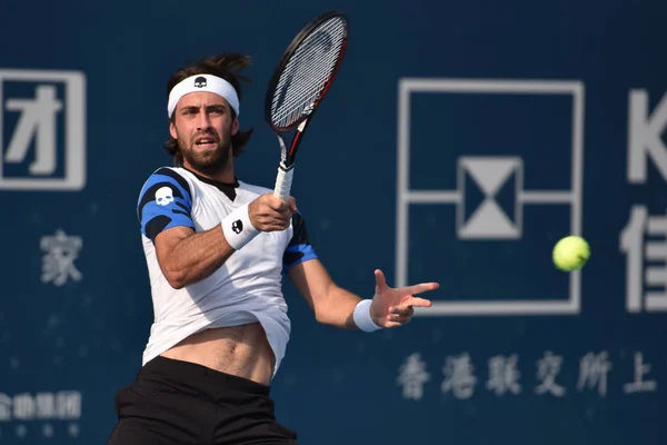 Nikoloz Basilashvili Georgia Devuelve Una Oportunidad Benoit Paire Francia Primer — Foto de Stock