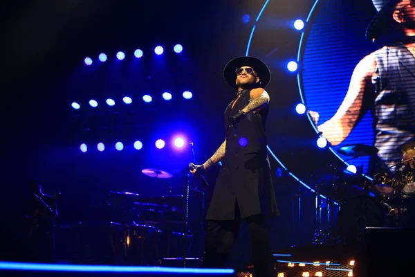 Cantante Estadounidense Adam Lambert Presenta Durante Concierto Shanghai China Septiembre — Foto de Stock