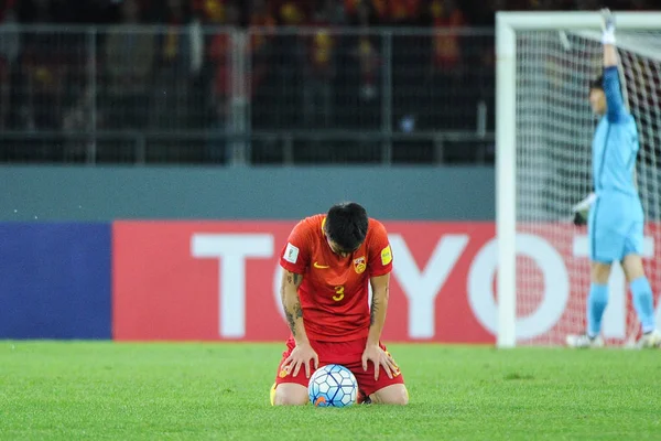 Jiang Zhipeng China Reacts Group Match China Qatar Fifa World — Stock Photo, Image