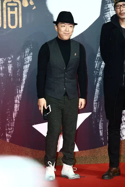 Acteur Chinois Huang Pose Lors Une Première Pour Film Madame — Photo