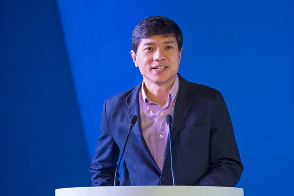 Robin Yanhong Président Chef Direction Baidu Prend Parole Lors Sommet — Photo