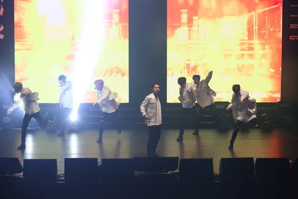 Members South Korean Boy Group Monsta Perform Fan Meeting Taipei — Stock Photo, Image