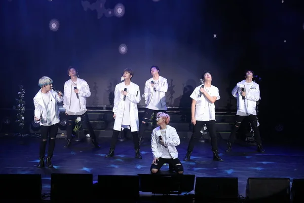 Members South Korean Boy Group Monsta Perform Fan Meeting Taipei — Stock Photo, Image