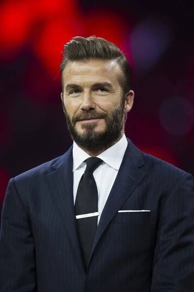 Englischer Fußballstar David Beckham Besucht Eine Gala Für Das Globale — Stockfoto