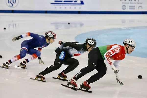 Japanese Skater Kei Saito Center Competes Men 500M Heats Isu — Stock Photo, Image