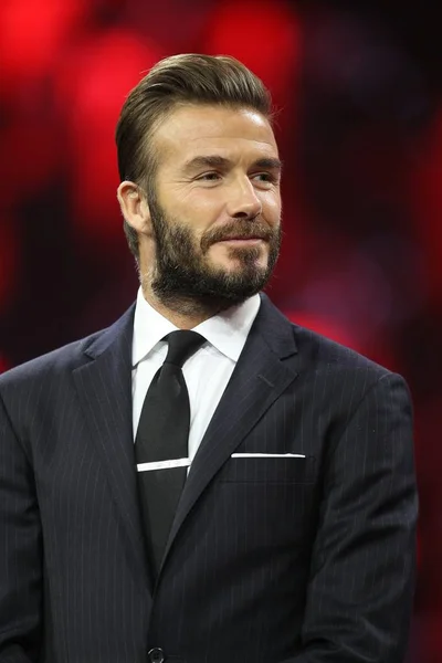 Gwiazda Angielski Piłkarz David Beckham Uczęszcza Gala Dla Usługi Tmall — Zdjęcie stockowe