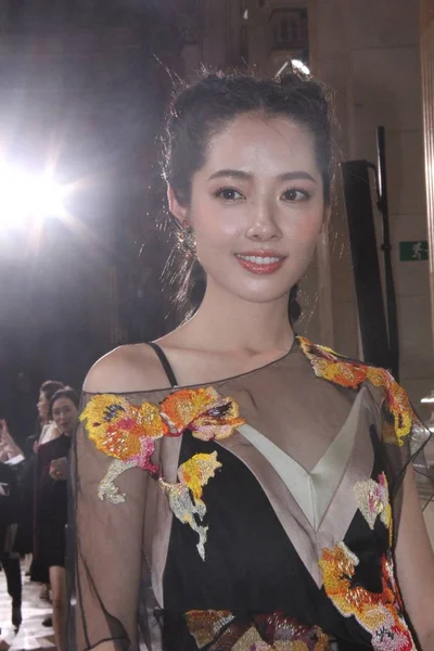 Actrice Taïwanaise Hayden Kuo Assiste Défilé Lanvin Lors Fashion Week — Photo