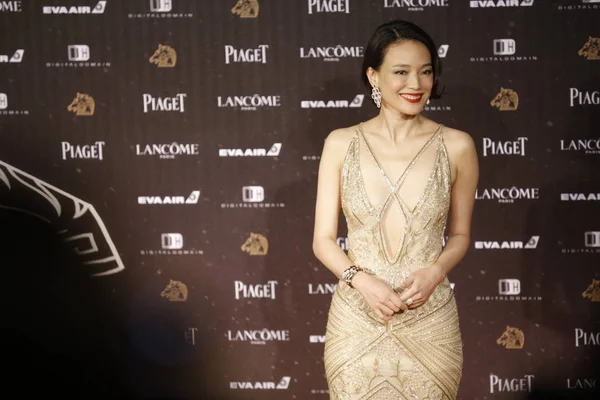 Actriz Taiwanesa Shu Llega Alfombra Roja Para Los 53º Premios — Foto de Stock